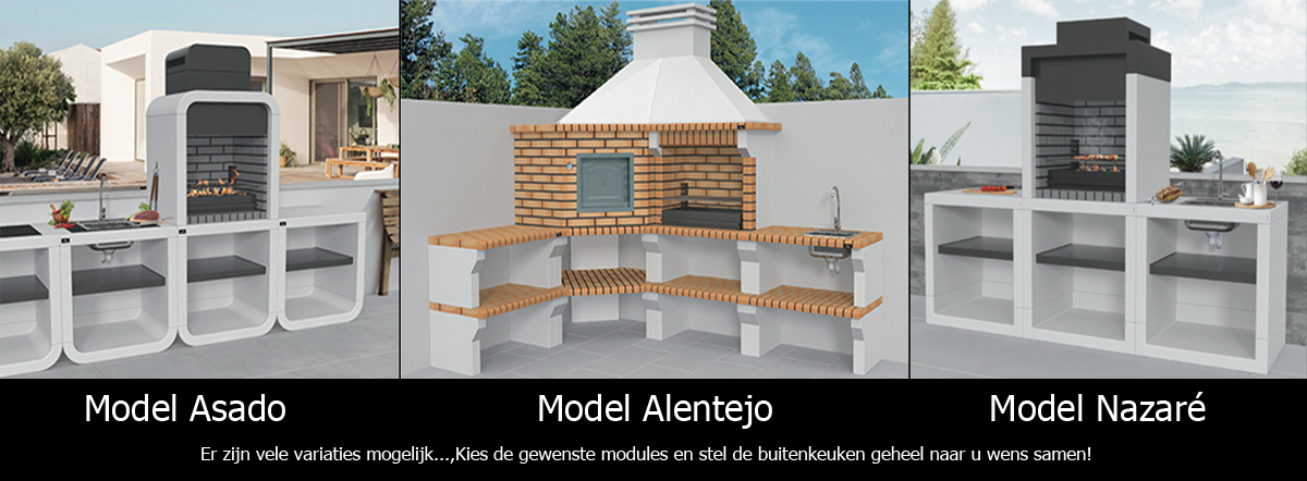 Modulaire buitenkeuken varianten